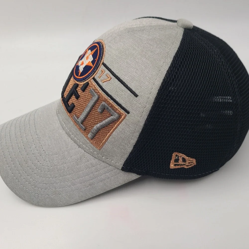 Houston Astros Hat Snapback New Era 9Forty Gray Black MLB 2017 Postseason Men‎